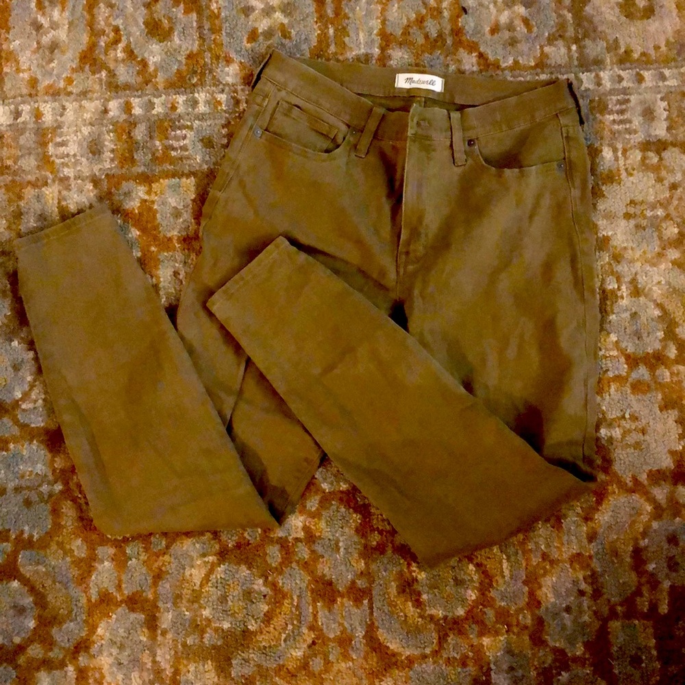Madewell High Rise skinny jeans in green
